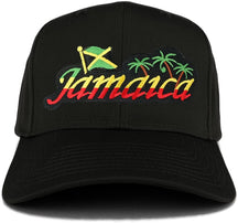 RGY Rasta Jamaica Text Island Palm Tree Iron on Patch Ajustable Baseball Cap