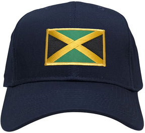 Jamaica Embroidered Flag Iron On Patch Gold Border Snapback Baseball Cap