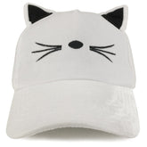 Costume Cat Ear and Whisker Velvet Structured Baseball Cap
