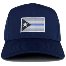 Armycrew Puerto Rico Thin Blue Line Flag Patch Structured Baseball Cap