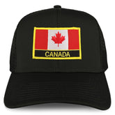 Armycrew XXL Oversize Canada Flag with Text Patch Mesh Back Trucker Baseball Cap