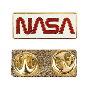 Official Licensed Metallic NASA Worm Logo Pin - 2 Pack