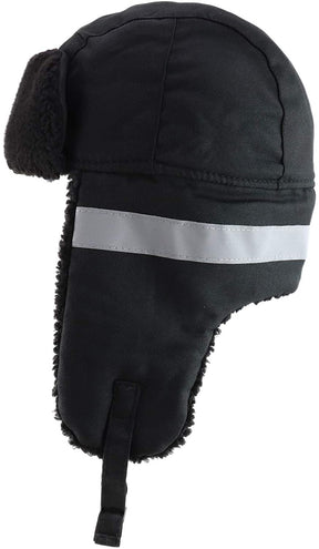 Armycrew High Visibility Reflective Striped Safety Winter Trooper Hat