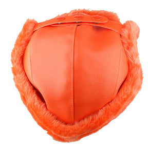 High Visibility Fur Trimmed Vinyl Trooper Aviator Winter Hat