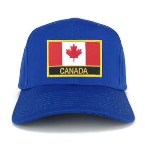 Canada Flag with Text Embroidered Iron on Patch Adjustable Baseball Cap