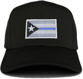 Armycrew Puerto Rico Thin Blue Line Flag Patch Structured Baseball Cap