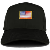 Small Yellow American Flag Embroidered Iron on Patch Adjustable Baseball Cap