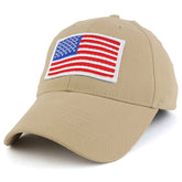 Armycrew USA White American Flag Embroidered Tactical Patch with Adjustable Operator Cap