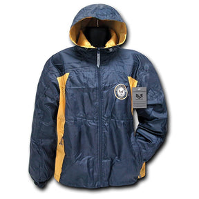 2 Tone Military Windbreaker Jacket - Navy
