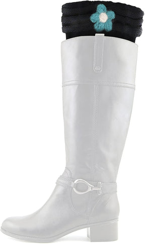Armycrew Women's Flower Knit Short Leg Warmer Boot Cuff Socks