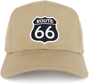 Armycrew Route 66 Black White Patch Structured Baseball Cap