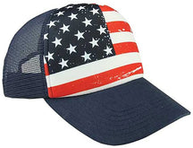 Armycrew USA American Flag Foam Adjustable Trucker Mesh Cap
