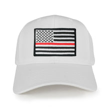 USA American Flag Logo Embroidered Iron On Patch Snap Back Cap - White