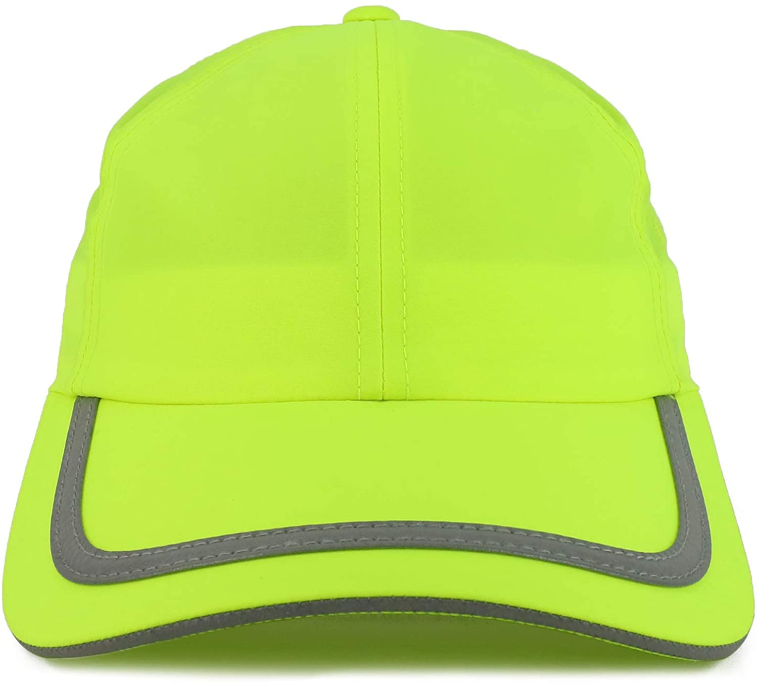 Armycrew Low Profile High Visibility Safety Baseball Cap with Reflective Taping - Yellow