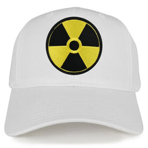 Radiation Circular Black Yellow Embroidered Iron on Patch Adjustable Baseball Cap