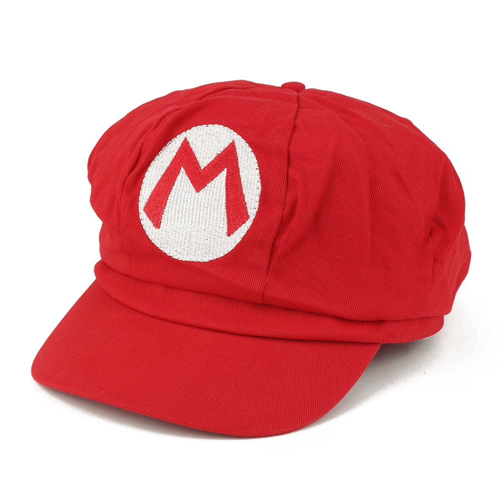 Armycrew Mario Luigi Wario Waluigi Fire Mario Embroidered Costume Newsboy Hat