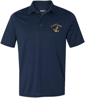 Men's Captain Ships Anchor Embroidered Premium 100% Cotton Shirt
