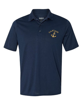 Men's Captain Ships Anchor Embroidered Premium 100% Cotton Shirt