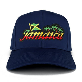 RGY Rasta Jamaica Text Island Palm Tree Iron on Patch Ajustable Baseball Cap