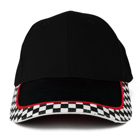 MC Racing Flag Low Profile Structured Cotton Twill Baseball Cap