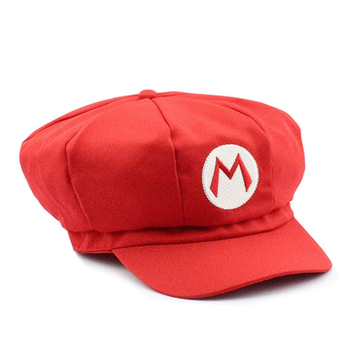 Mario Luigi Wario Waluigi Fire Mario Embroidered Costume Newsboy Hat - Red