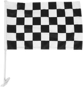 Armycrew Car Race Finish Line Checkered Car Flag with Plastic Hole