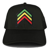 Rasta Sergeant RGY Arrow Embroidered Iron on Patch Adjustable Trucker Cap