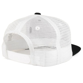 Youth Stylish Flat Bill Structured Mesh Back Snapback Trucker Cap