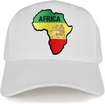 RGY Africa Map and Rasta Lion Embroidered Iron on Patch Adjustable Baseball Cap