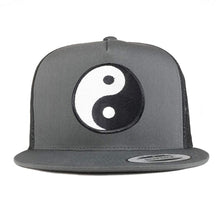Armycrew 5 Panel White Yin Yang Patch Flatbill Mesh Cap