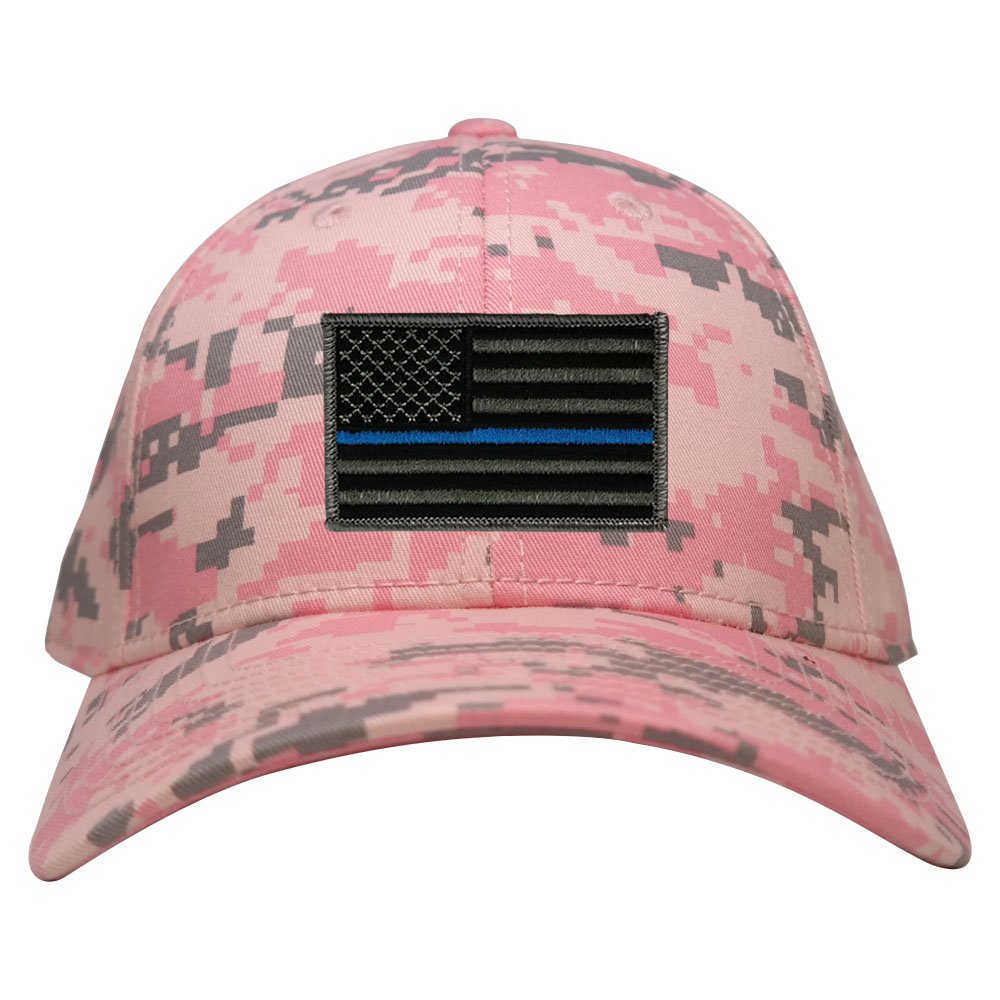 Low Profile US American Flag Patch Camo Cap - PKD - Thin Blue