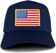 Armycrew XXL Oversize Yellow USA American Flag Patch Solid Baseball Cap