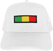 Rasta Green Yellow Red Embroidered Iron on Patch Adjustable Trucker Mesh Cap