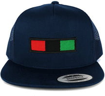 5 Panel Africa Red Black Green Embroidered Iron on Patch Flat Bill Mesh Snapback