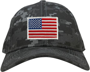 Armycrew Low Profile US American Flag Patch Camo Cap - NTG