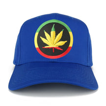 RGY Marijuana Leaf Rasta Circle Iron on Embroidered Patch Adjustable Baseball Cap