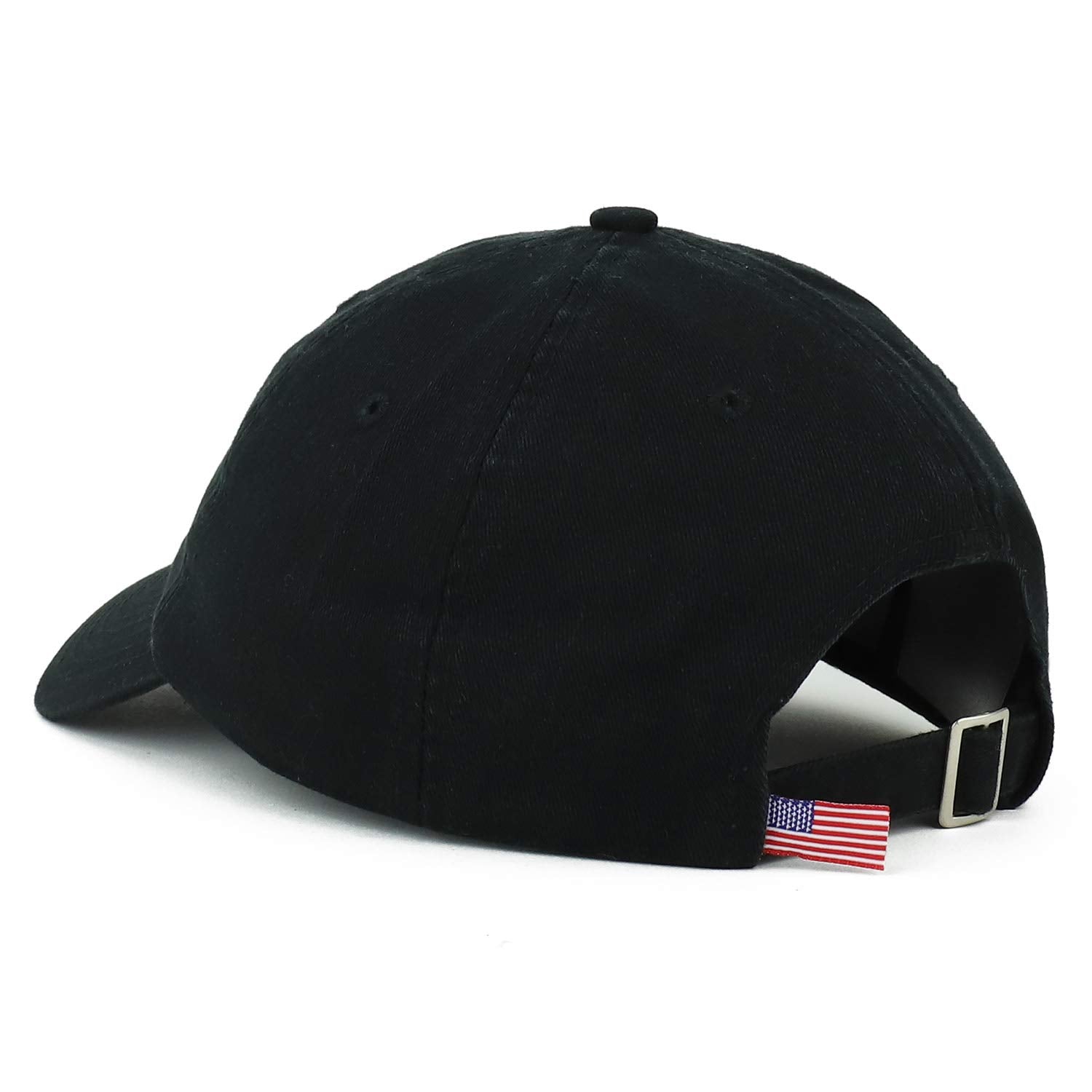 Armycrew Made in USA Grey American Flag Embroidered Soft Crown Cotton Cap