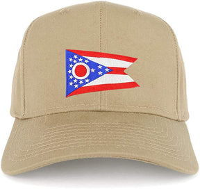 Armycrew XXL Oversize New Ohio State Flag Patch Adjustable Baseball Cap