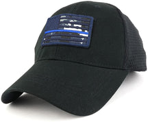Armycrew USA Navy Thin Blue Flag Tactical Patch Cotton Adjustable Trucker Cap