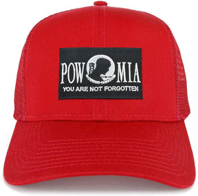 Armycrew POW MIA Not Forgotten Patch Structured Mesh Trucker Cap
