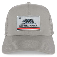 Armycrew California Thin Red Line Flag Patch Structured Mesh Trucker Cap