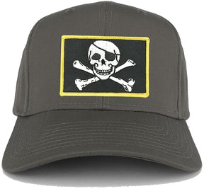 Jolly Rogers Military Skull Embroidered Iron on Patch Adjustable Baseball Cap