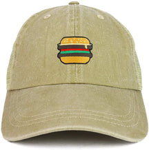 Armycrew Burger Patch Washed Pigment Dyed Soft Trucker Baseball Cap