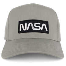 Armycrew NASA Black White Worm Structured High Profile Baseball Cap
