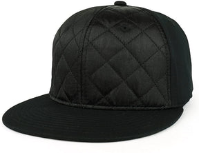 Armycrew Satin Quilted Structured Flatbill Snapback Hat