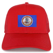 Armycrew New Virginia Home State Flag Embroidered Patch Mesh Trucker Cap