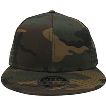 Camo Pattern Premium Snapback Flat Bill Mesh Back Trucker Baseball Cap