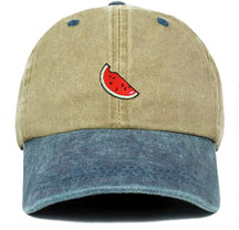 Armycrew Watermelon Embroidered Patch Unstructured Cotton Washed Baseball Cap