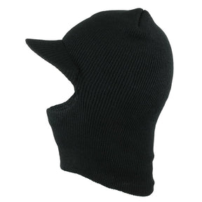 One Hole Ski Mask Beanie Hat with Visor