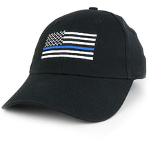 Armycrew Law Enforcement Support Thin Blue Line Flag Embroidered Cap